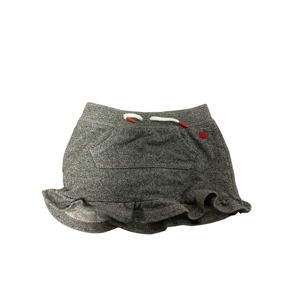 Canadiana Skort Toddler 18-24M Gray Ruffle Hem Organic Cotton Blend Skirt Shorts